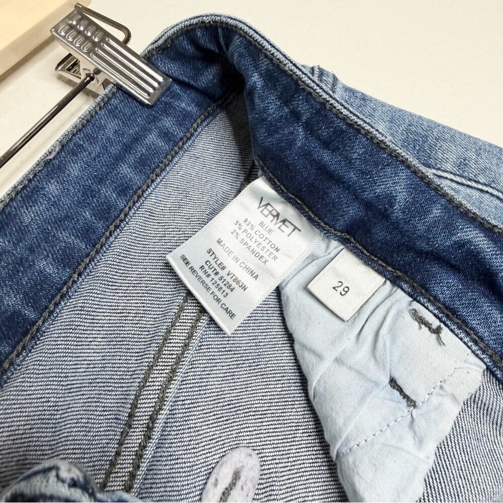 Vervet Afternoon Light Crop Straight Jeans Blue Size 29 - Picture 5 of 7